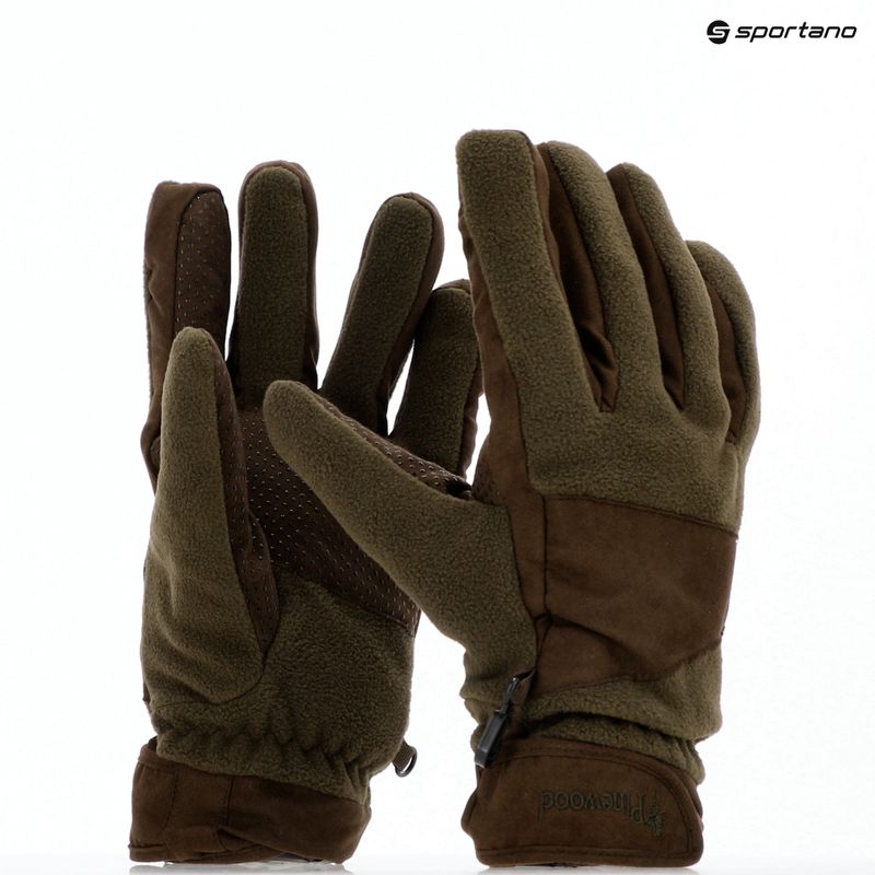 Vyriškos pirštinės Pinewood Småland Hunters Extreme Fleece h.brown / suede brown 13