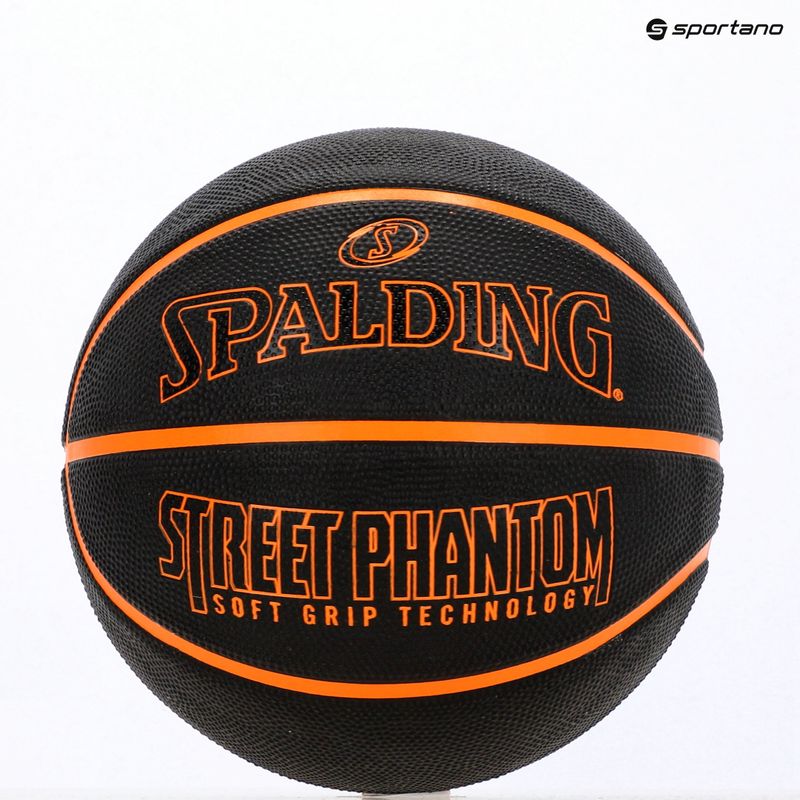 Krepšinio kamuolys Spalding Phantom juodas/oranžinis dydis 6 6