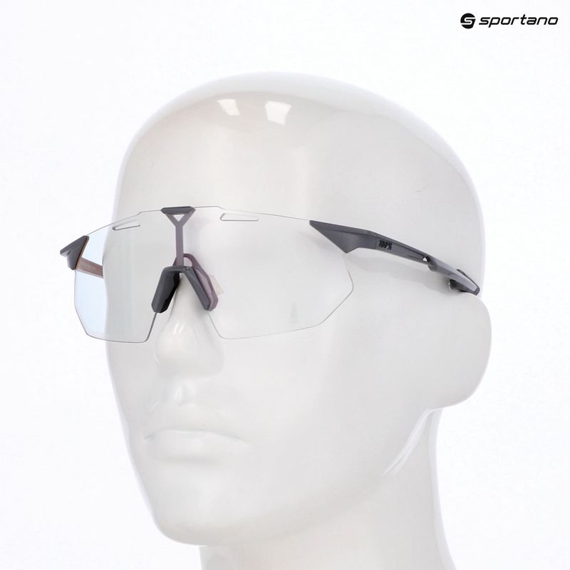 Saulės akiniai 100% Hypercraft SQ gloss light grey/rose gold mirror photochromic 7