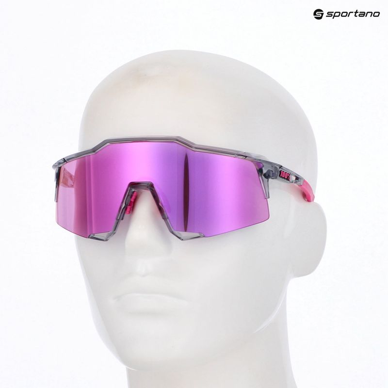 Akiniai nuo saulės 100 % Speedcraft polished translucent grey/purple multilayer mirror 5