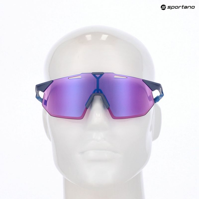 Saulės akiniai 100% Hypercraft SQ satin storm metallic/purple mirror 8