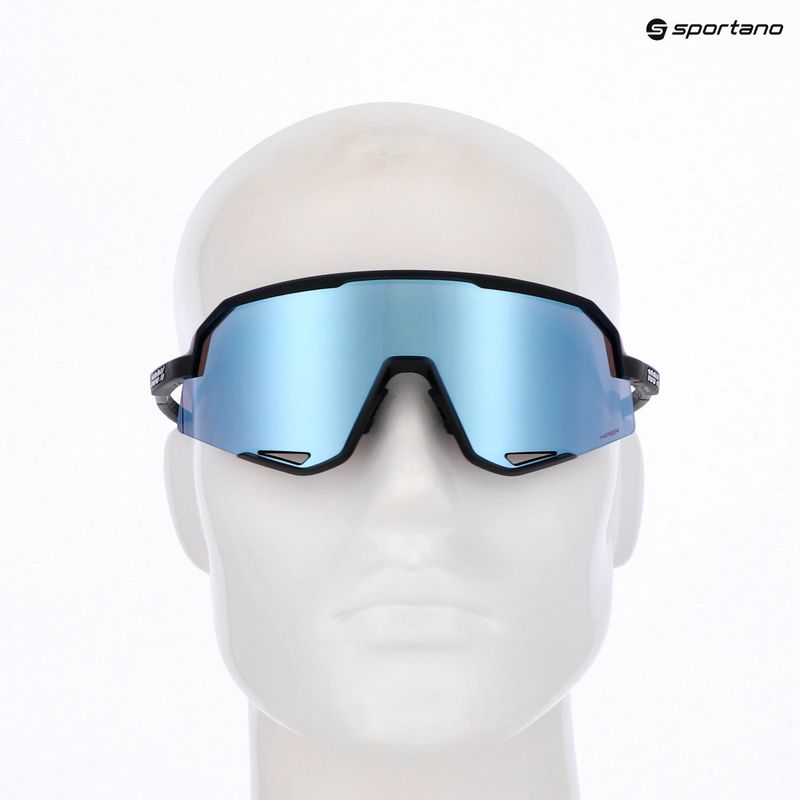 Akiniai nuo saulės 100 % Slendale matte black/hiper blue multilayer mirror 5