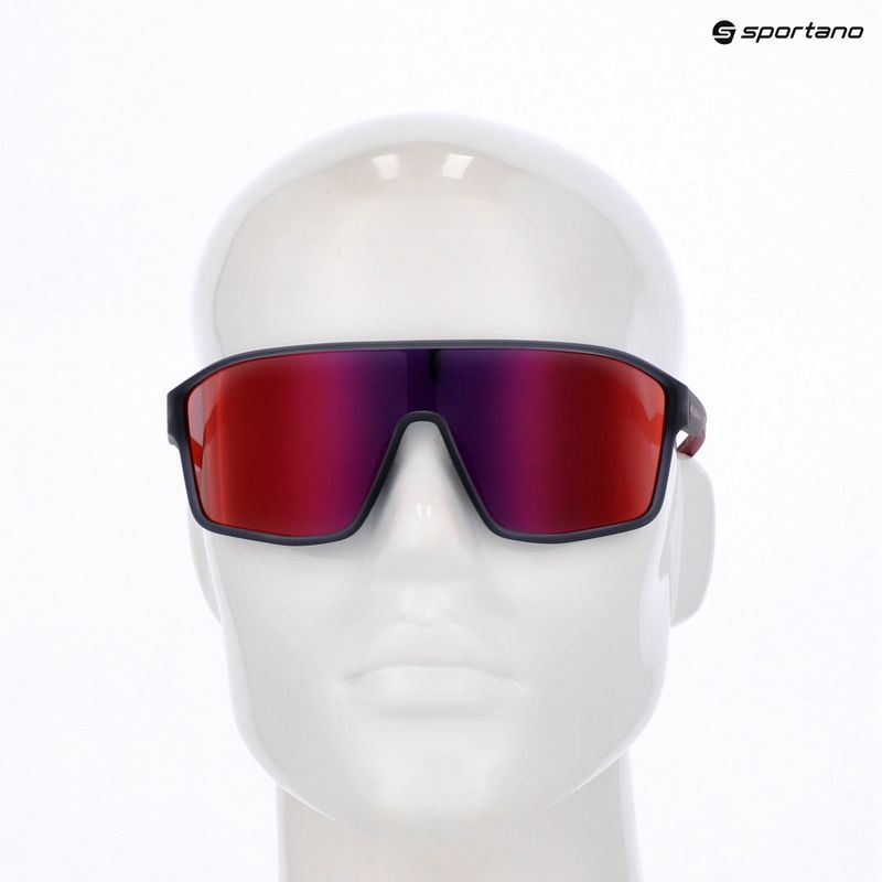 Akiniai nuo saulės Red Bull SPECT Daft grey midnight/smoke with red-purple mirror 7