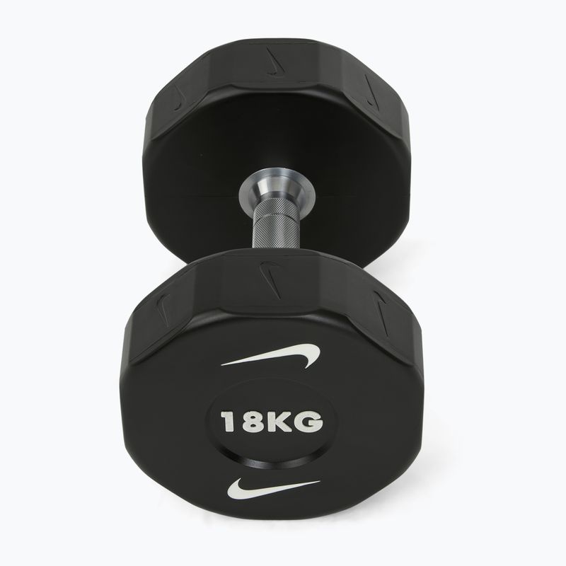 Chromuota hantelė Nike Strength Pro Urethane Dumbbell 18 kg black/white 2