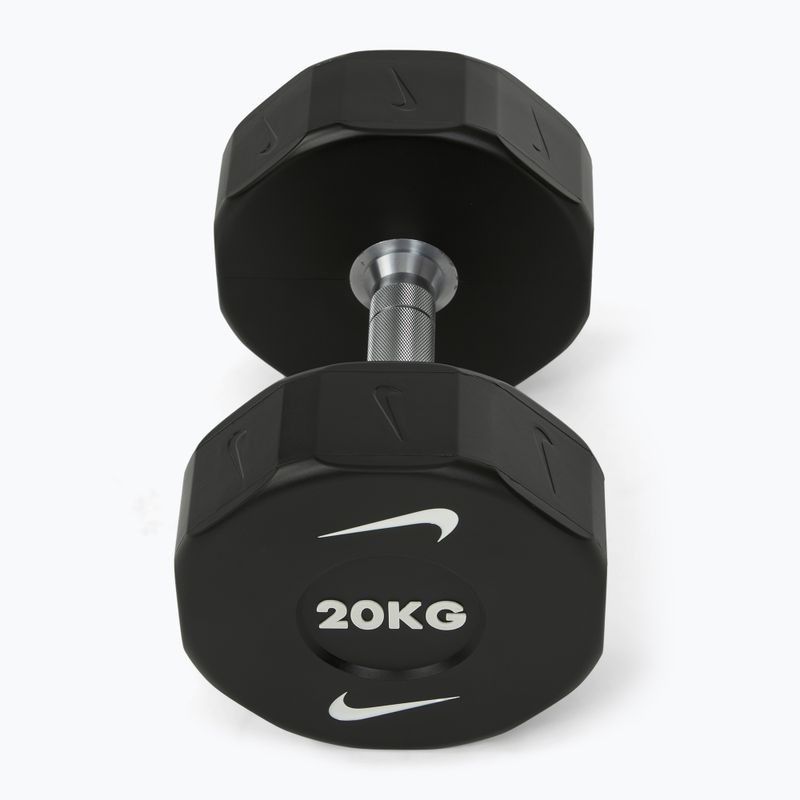 Chromuota hantelė Nike Strength Pro Urethane Dumbbell 20 kg black/white 2