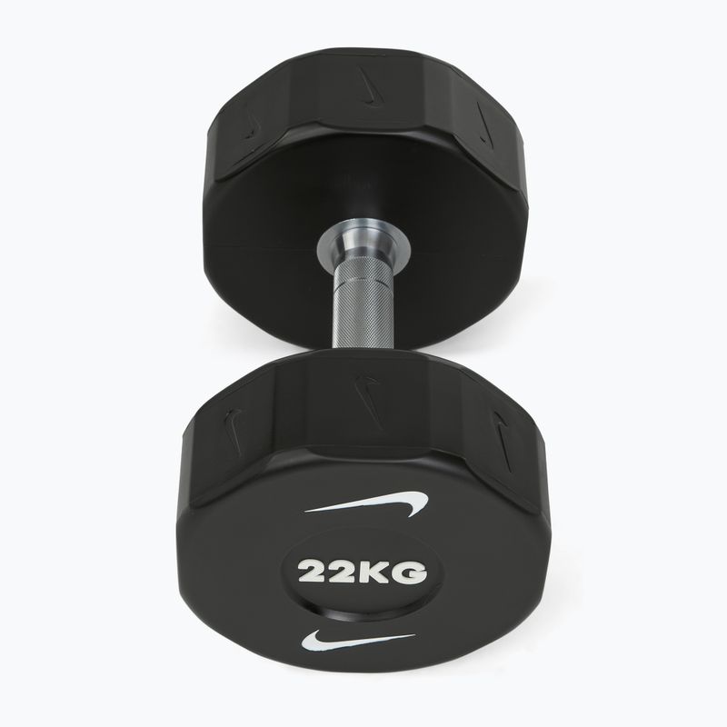 Chromuota hantelė Nike Strength Pro Urethane Dumbbell 22 kg black/white 2