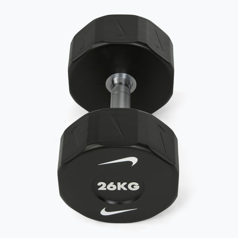 Chromuota hantelė Nike Strength Pro Urethane Dumbbell 26 kg black/white 2
