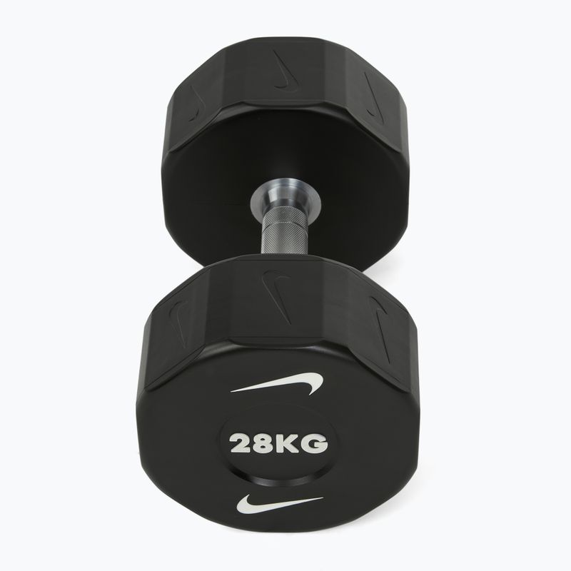 Chromuota hantelė Nike Strength Pro Urethane Dumbbell 28 kg black/white 2