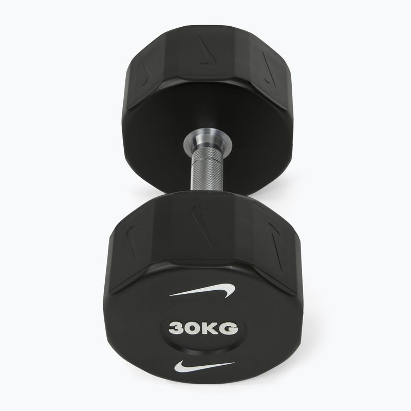 Chromuota hantelė Nike Strength Pro Urethane Dumbbell 30 kg black/white 2