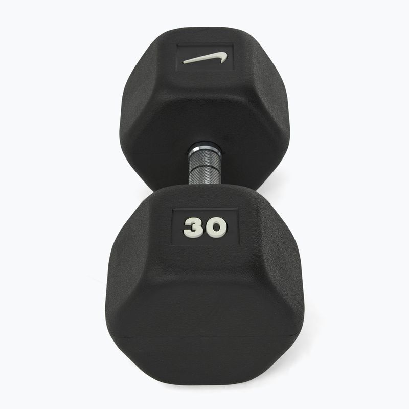 Gumuota hantelė Nike Strength Hex Dumbbell 30 kg black/white 2