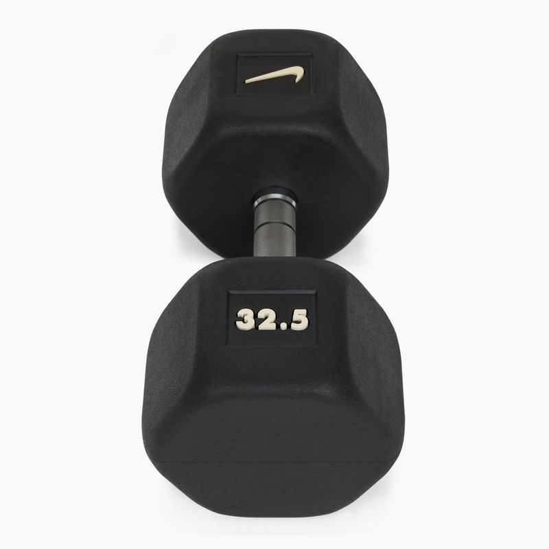 Gumuotas hantelis Nike Strength Hex Dumbbell 32,5 kg black/white 2
