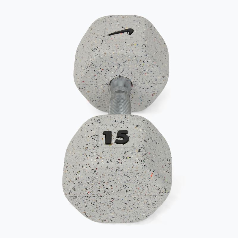 Gumuota hantelė Nike Strength Grind Hex Dumbbell 15 kg wolf grey 2