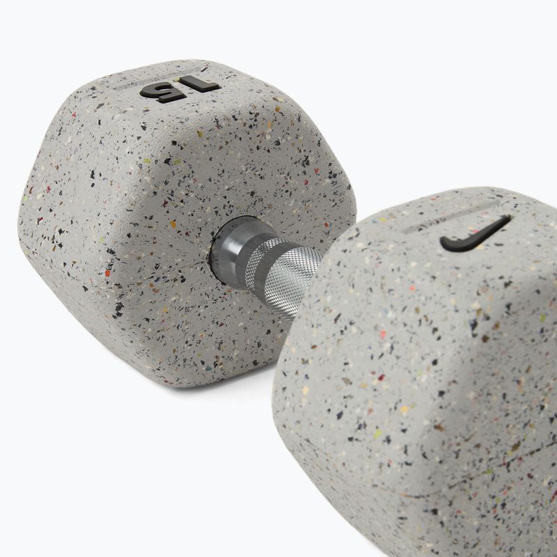 Gumuota hantelė Nike Strength Grind Hex Dumbbell 15 kg wolf grey 4