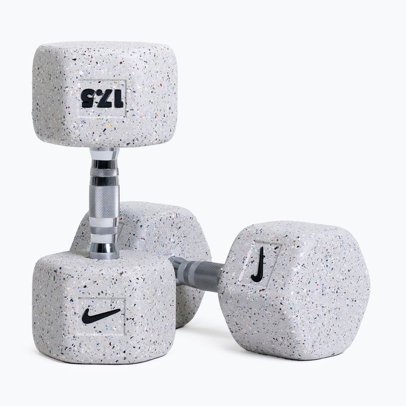 Gumuota hantelė Nike Strength Grind Hex Dumbbell 17,5 kg wolf grey 5