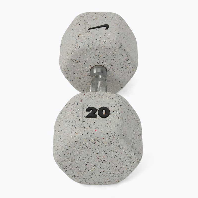 Gumuota hantelė Nike Strength Grind Hex Dumbbell 20 kg wolf grey 2