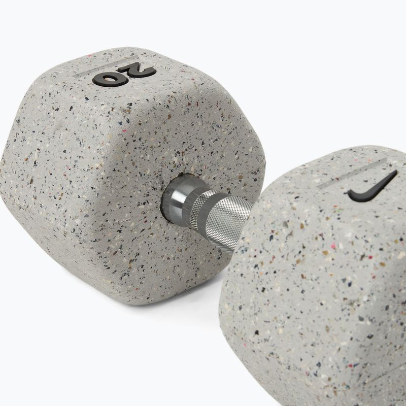 Gumuota hantelė Nike Strength Grind Hex Dumbbell 20 kg wolf grey 4