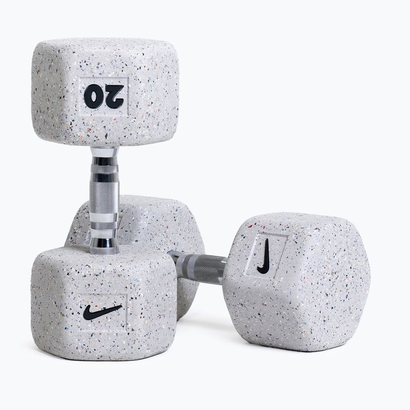 Gumuota hantelė Nike Strength Grind Hex Dumbbell 20 kg wolf grey 5