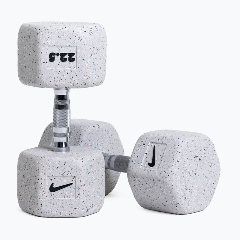Gumuota hantelė Nike Strength Grind Hex Dumbbell 22,5 kg wolf grey 5