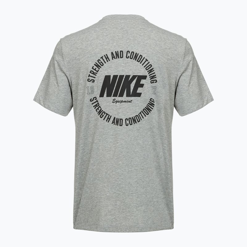 Vyriški treniruočių marškinėliai Nike Strength S&C Dri-Fit heather grey/black 2