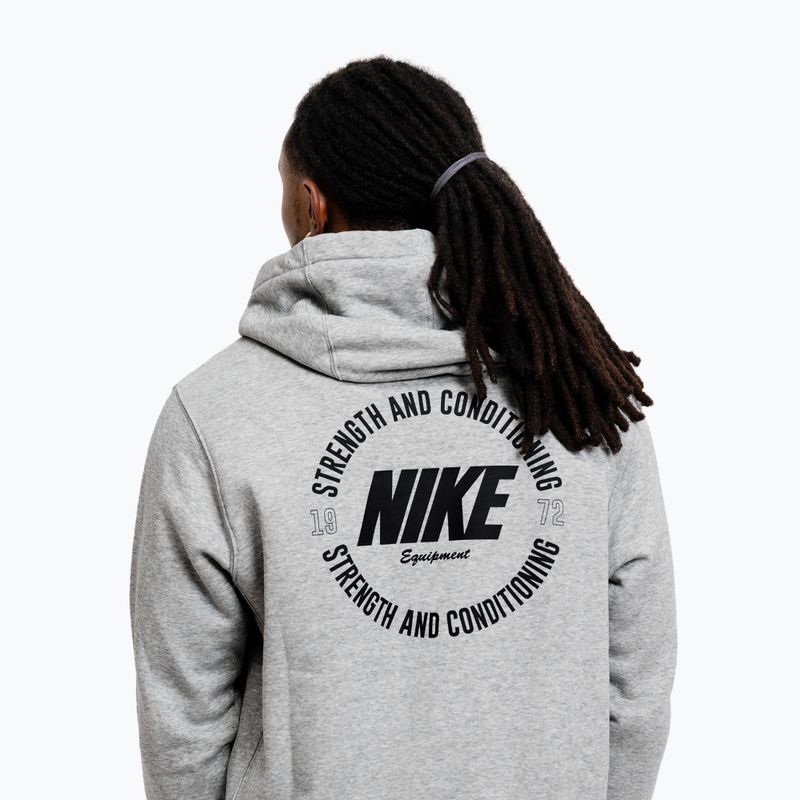 Vyriškas džemperis Nike Strength S&C Hoodie heather grey/black 5