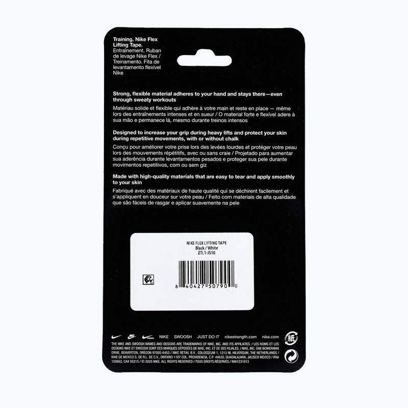 Kohezinis elastinis tvarstis Nike Strenght Flex Lifting Tape black/white 8