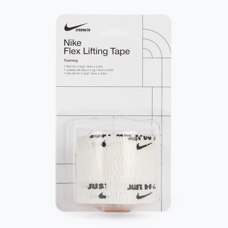 Elastingas kohesinis tvarstis Nike Strenght Flex Lifting Tape baltas/juodas
