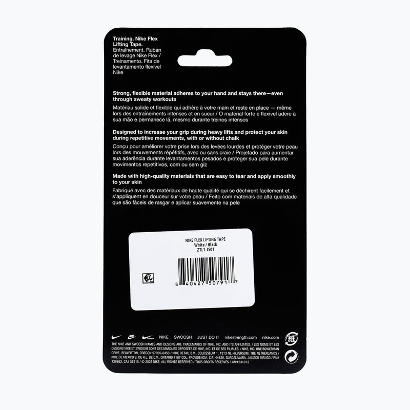 Kohezinis elastinis tvarstis Nike Strenght Flex Lifting Tape white/black 6