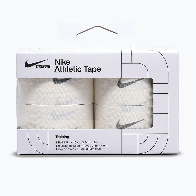 Elastinga kohesinė tvarstis Nike Strenght Athletic Tape 4 vnt. balta/pilka