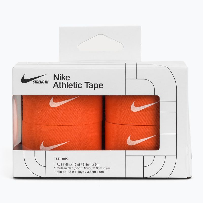 Kohezinis elastinis tvarstis Nike Strenght Athletic Tape orange/white 3