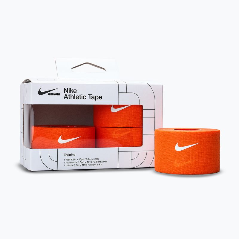 Kohezinis elastinis tvarstis Nike Strenght Athletic Tape orange/white 2