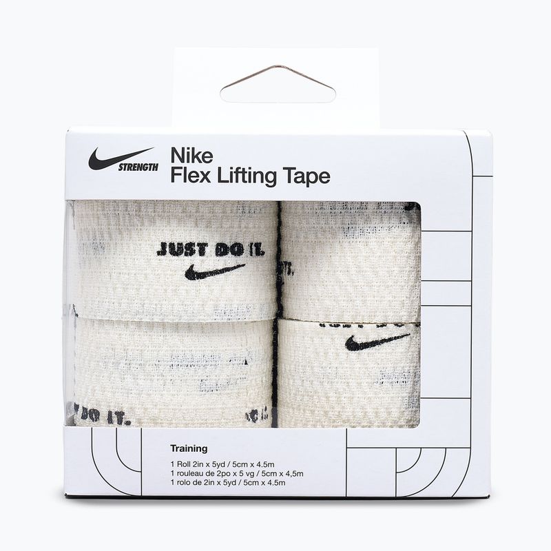 Elastingas kohesinis tvarstis Nike Strenght Flex Lifting Tape 4 vnt. balta/juoda