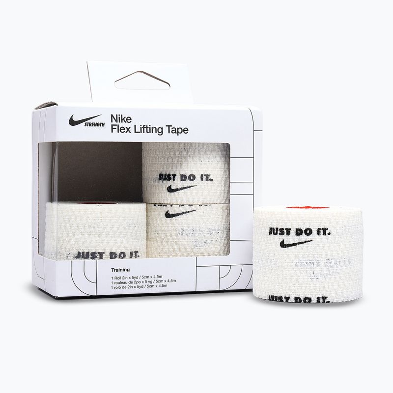 Kohezinis elastinis tvarstis Nike Strenght Flex Lifting Tape white/black 2