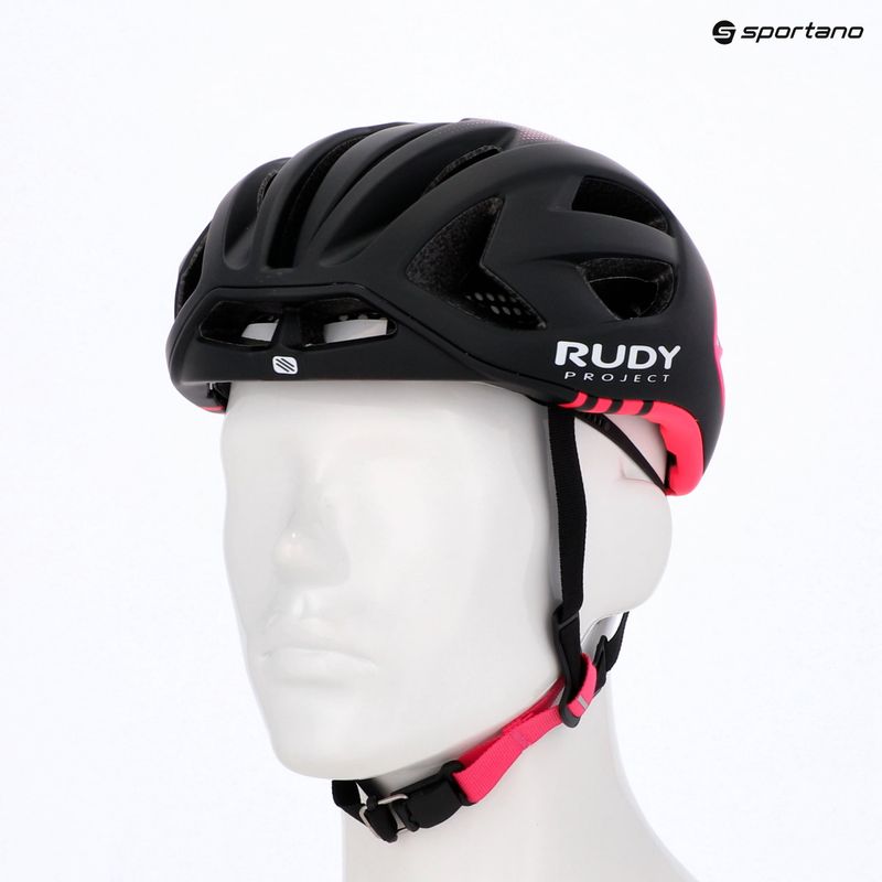 Dviračio šalmas Rudy Project Egos black/pink fluo matte 7