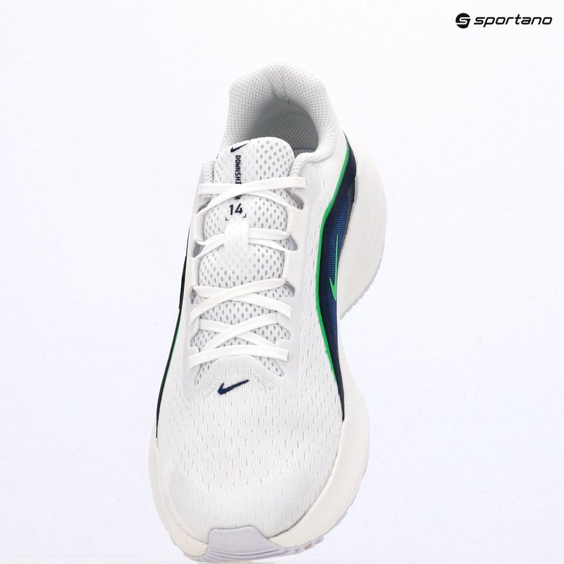 Vyriški bėgimo batai Nike Downshifter 14 white/midnight navy/green spark 9