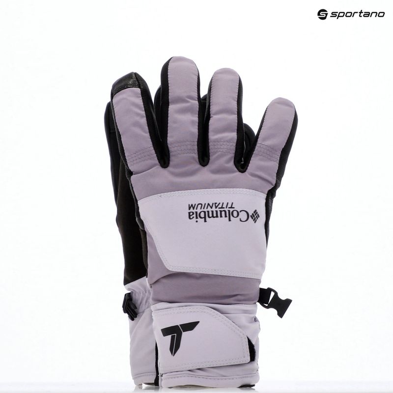 Moteriškos žygio pirštinės Columbia PowBound lavender pearl/shale purple/black 3