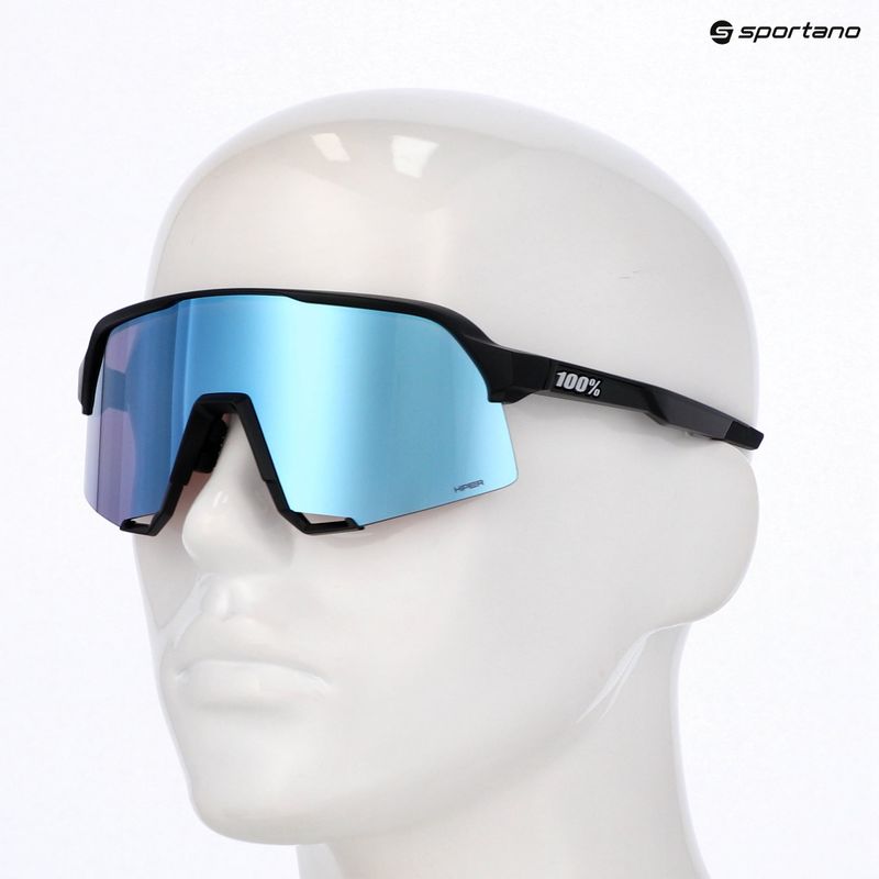 Akiniai nuo saulės 100 % S3 matte black/hiper blue multilayer mirror 3