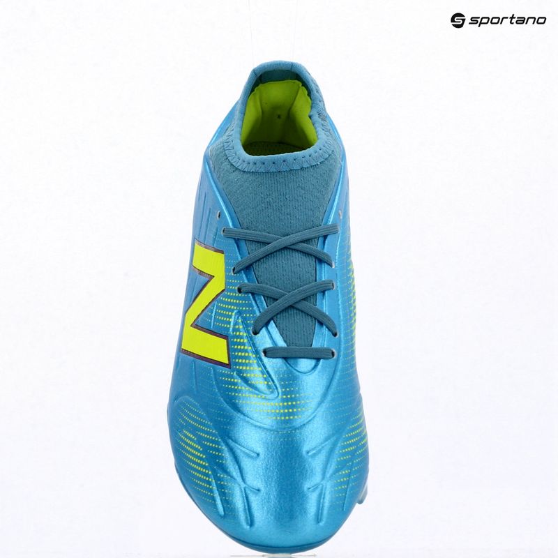 Vaikiški futbolo bateliai New Balance Tekela Team V5 FG metallic blue/alkaline green 9