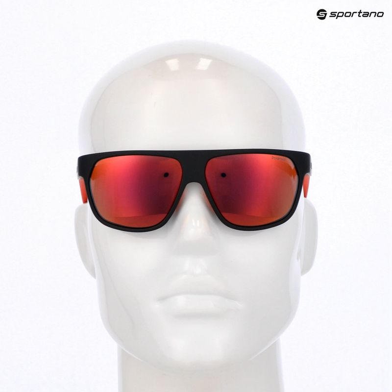 Vyriški akiniai nuo saulės Polaroid PLD 7053/S matte black red/red multilayer polarized 9