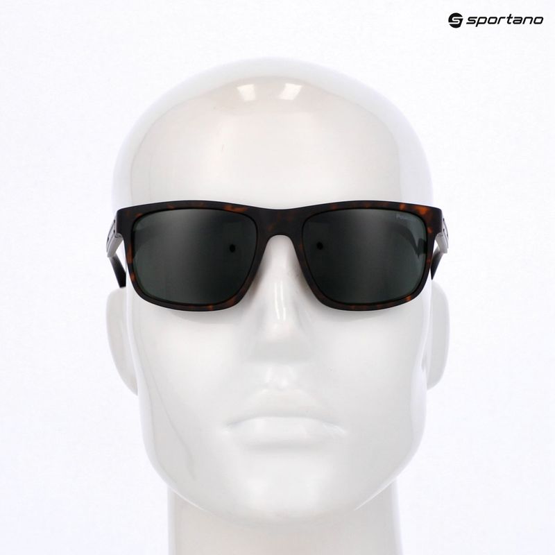 Vyriški akiniai nuo saulės Polaroid PLD 2157/S matte brown havana/green polarized 9