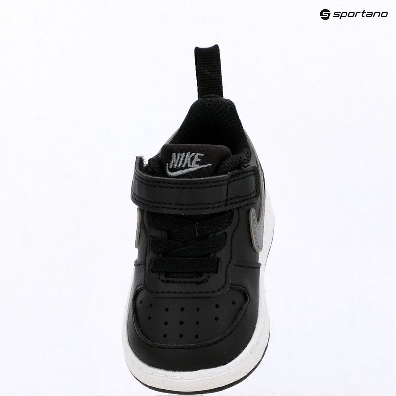 Vaikiški batai Nike Court Borough Low black/smoke grey/white/illusion green 7