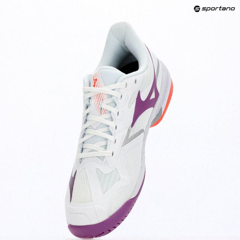 Moteriški teniso bateliai Mizuno Wave Exceed Court AC white/dahlia/lava orange 9