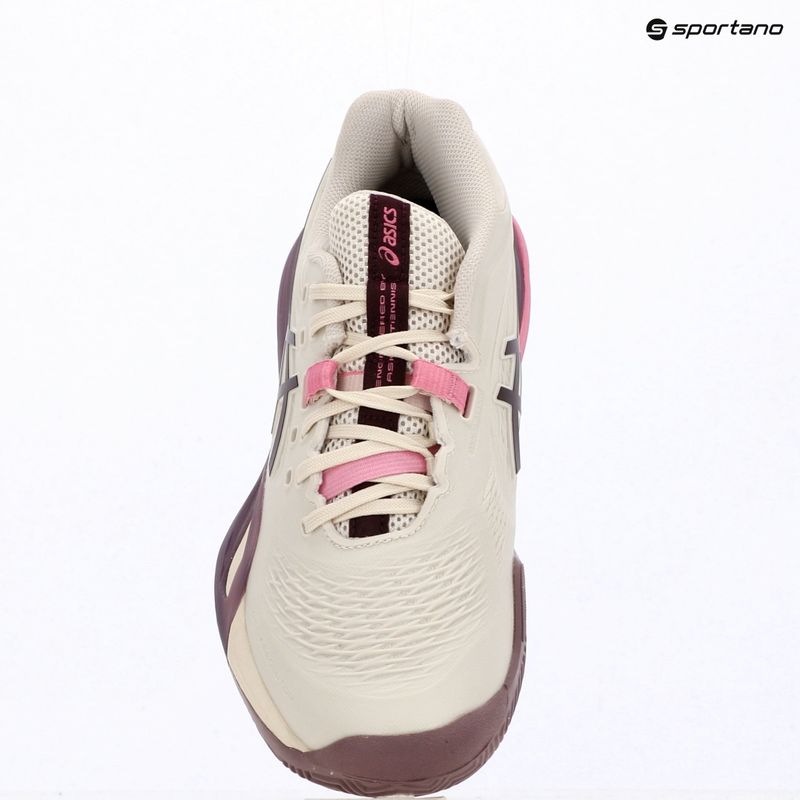 Moteriški teniso bateliai ASICS Gel-Resolution X Clay soft oat/dark aubergine 14