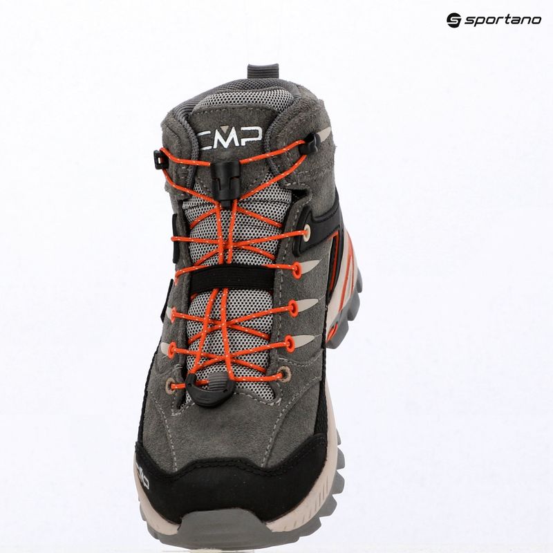 Vaikiški žygio batai CMP Rigel 2.0 Mid Waterproof grey/brick 9