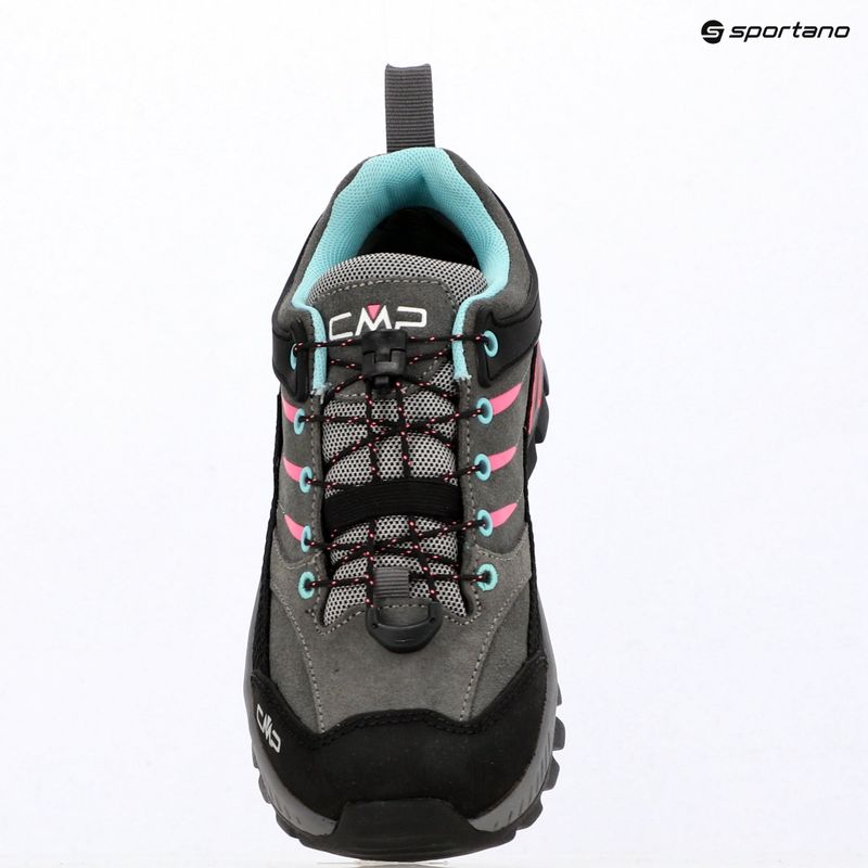 Vaikiški žygio batai CMP Rigel 2.0 Low Waterproof grey/acquarius/pink fluo 9