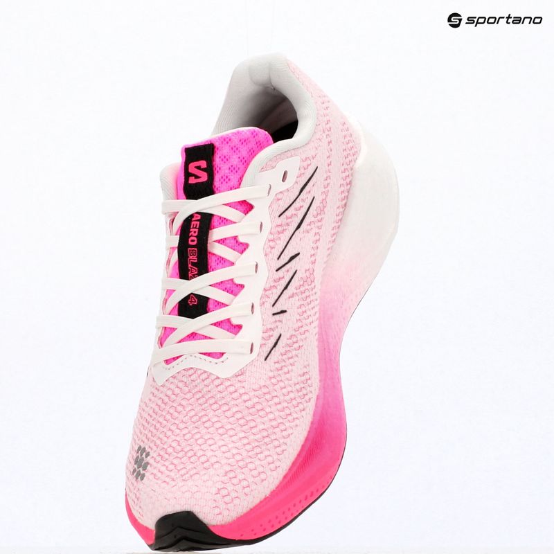 Moteriški bėgimo batai Salomon Aero Blaze 4 white/knockout pink 15