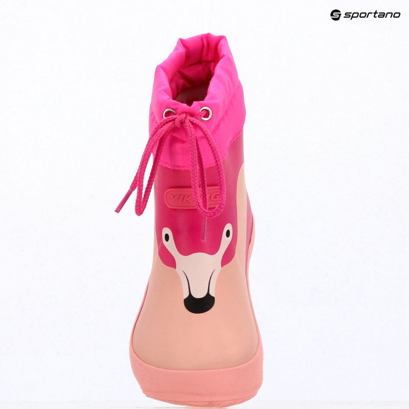 Vaikiški guminiai batai Viking Alv Barefoot Paw Print light pink/magenta 17