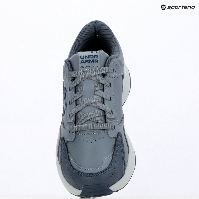 Vyriški treniruočių batai Under Armour Edge Leather gravel/blue fog/blackout navy 9