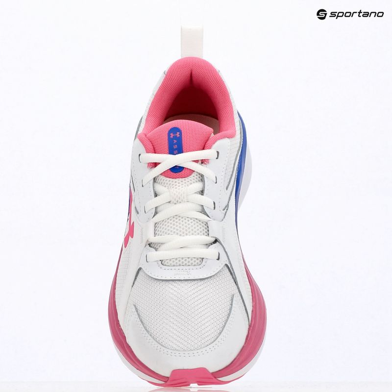 Moteriški bėgimo batai Under Armour Assert 11 white/pink frenzy/pink frenzy 9