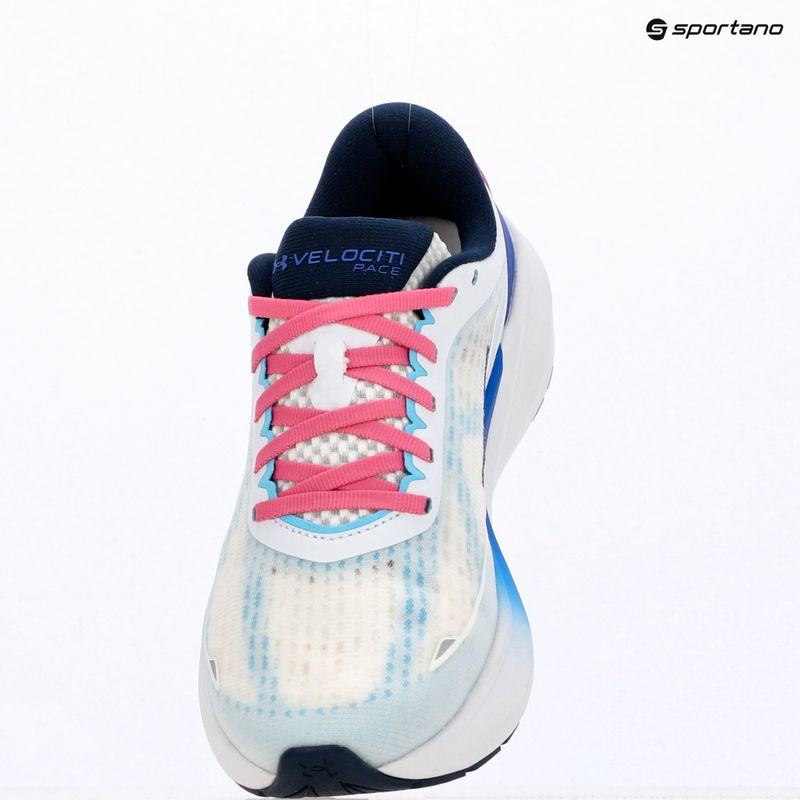 Moteriški bėgimo batai Under Armour Velociti Pace white/team royal/metallic academy 9