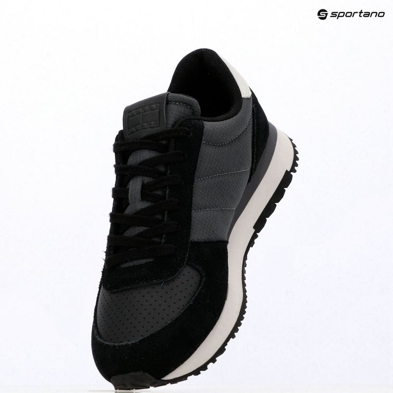 Vyriški batai Tommy Jeans Runner Flag Mix washed black/stratus grey 9